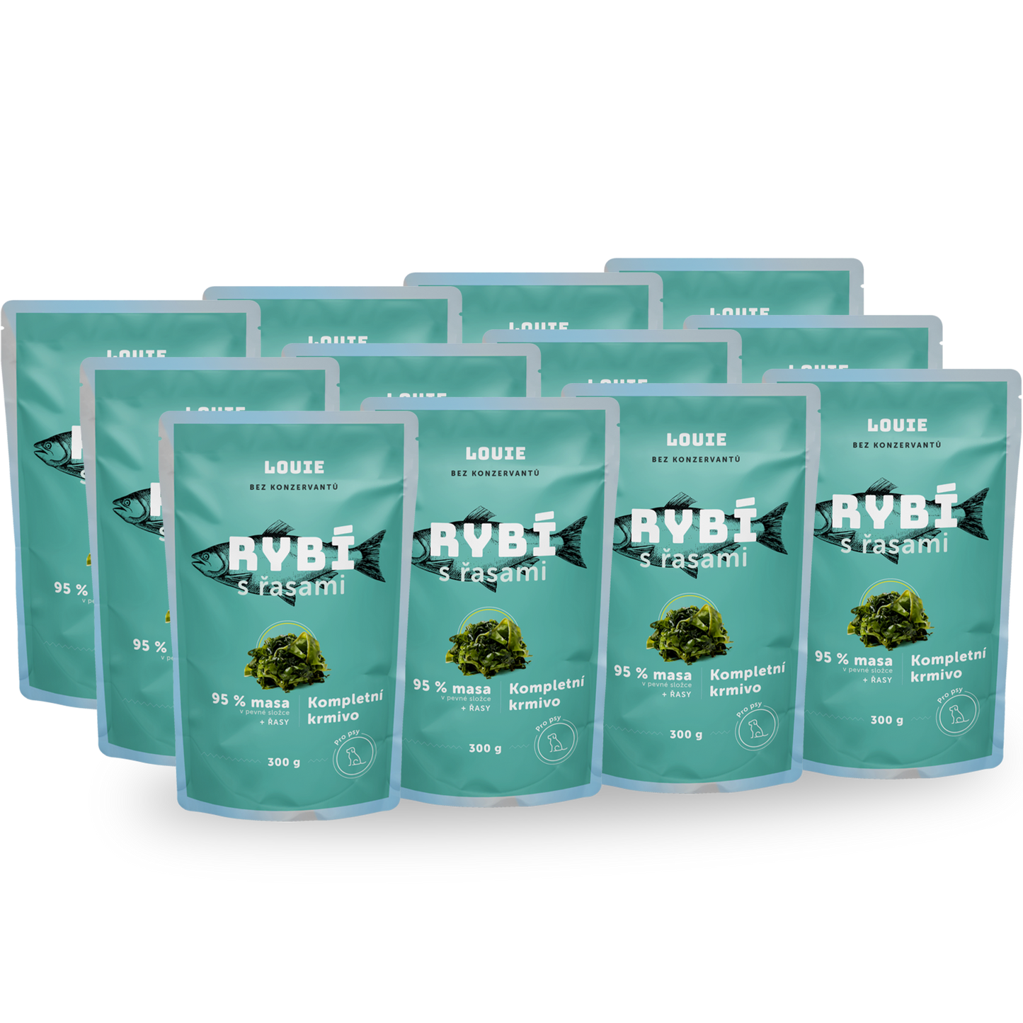 Balenie kapsičiek 12 ks - Rybacia s riasami 300g