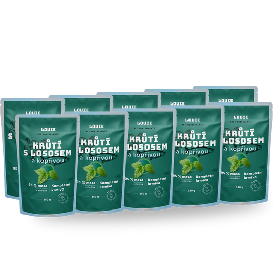 Balíček kapsičiek 10 ks - Morčacia s lososom a žihľavou 150g