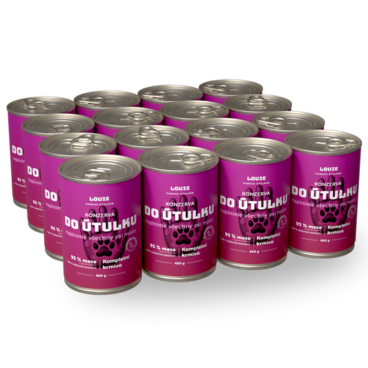 Psí balíček do útulku 16 ks, 400g - LOUIE pomáha útulkom