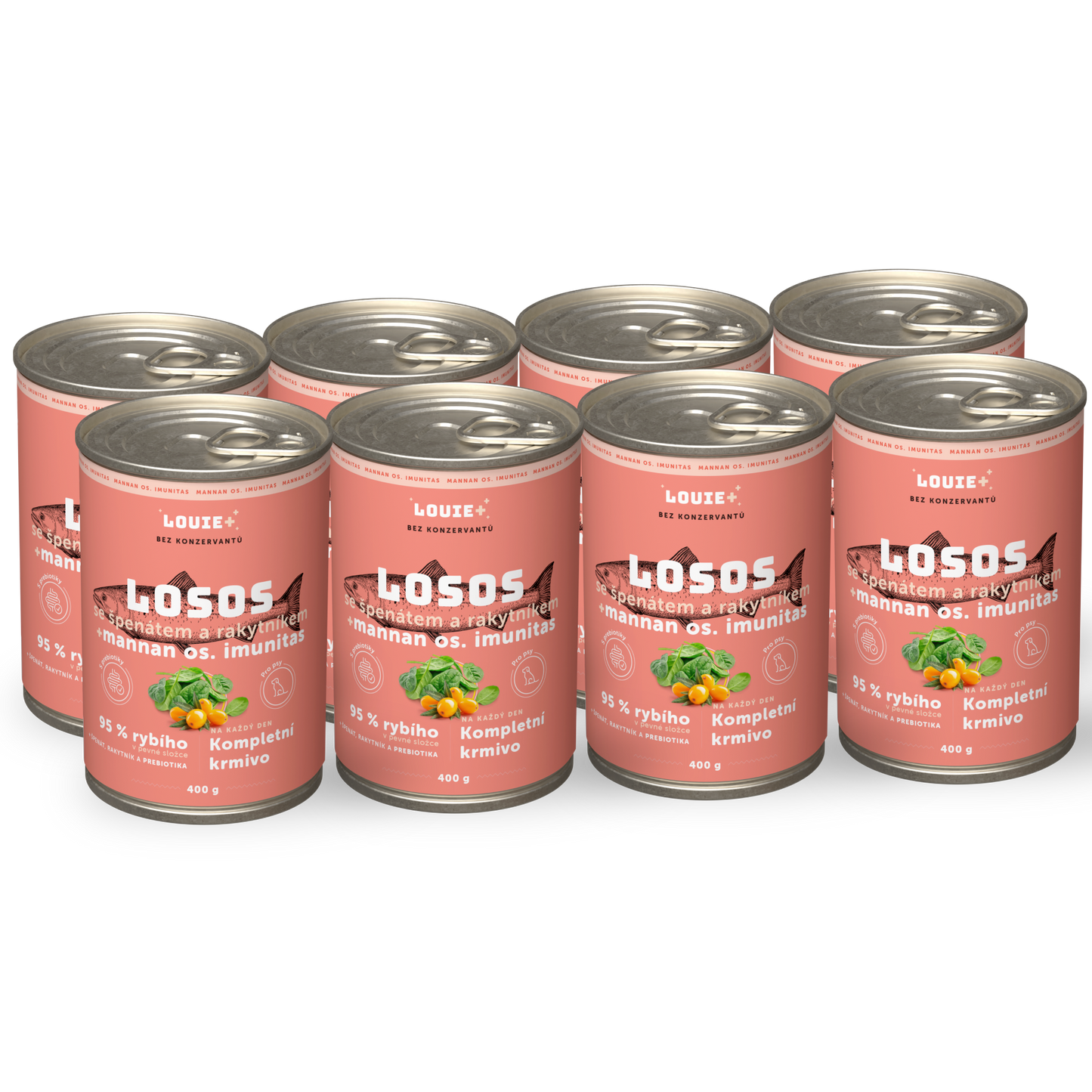 Losos s rakytníkom, špenátom a prebiotikami 400g - 8 ks