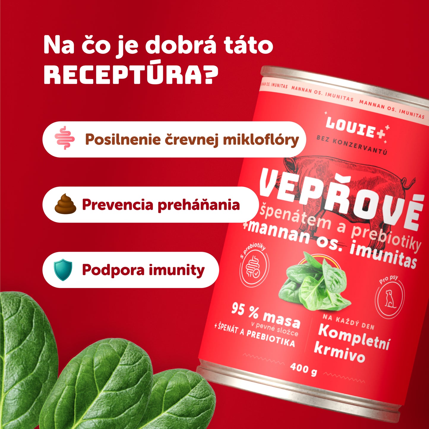 Bravčové so špenátom a prebiotikami 400 g