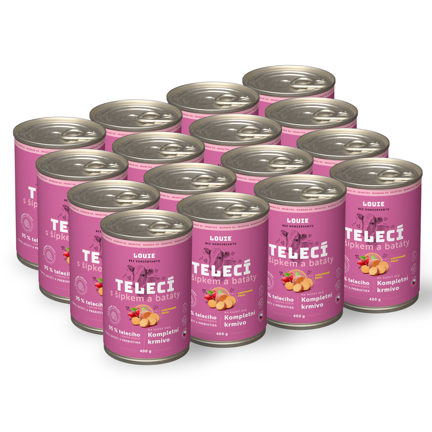 Teľacie so šípkom, batátom a prebiotikami | 16ks | 400g