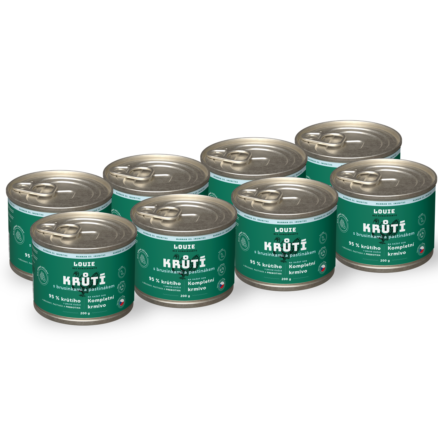 Výhodné balenie 8ks - Morčacie s brusnicami, pastrnákom a prebiotikami 200g