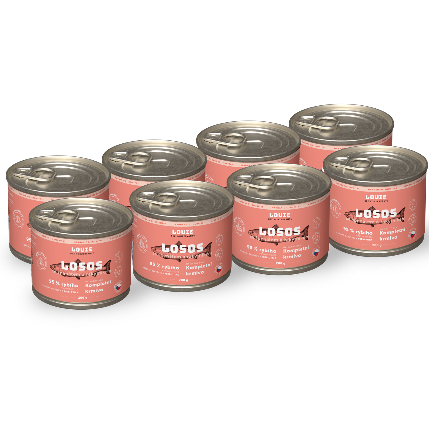 Výhodné balenie 8ks - Losos s rakytníkom, špenátom a prebiotikami 200g