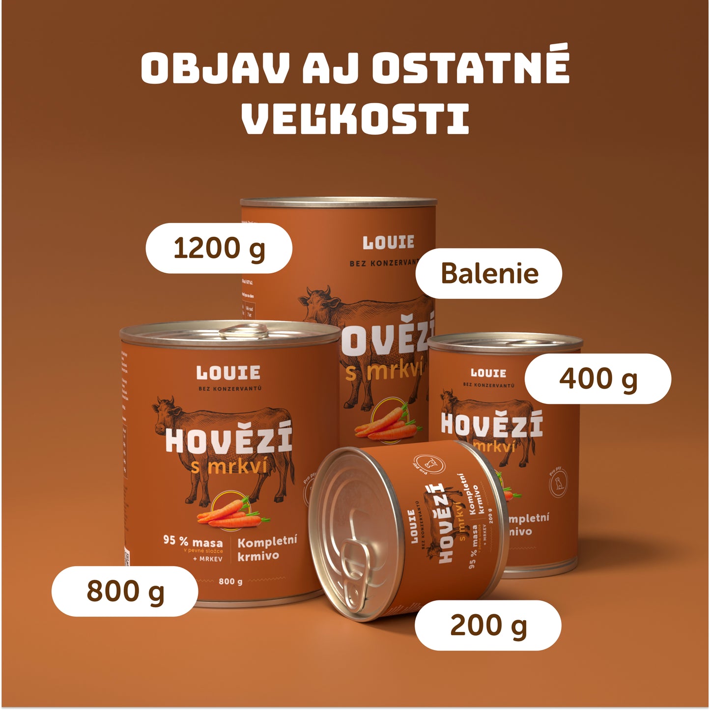 Balenie kapsičiek 12 ks - Hovädzie s mrkvou 300g