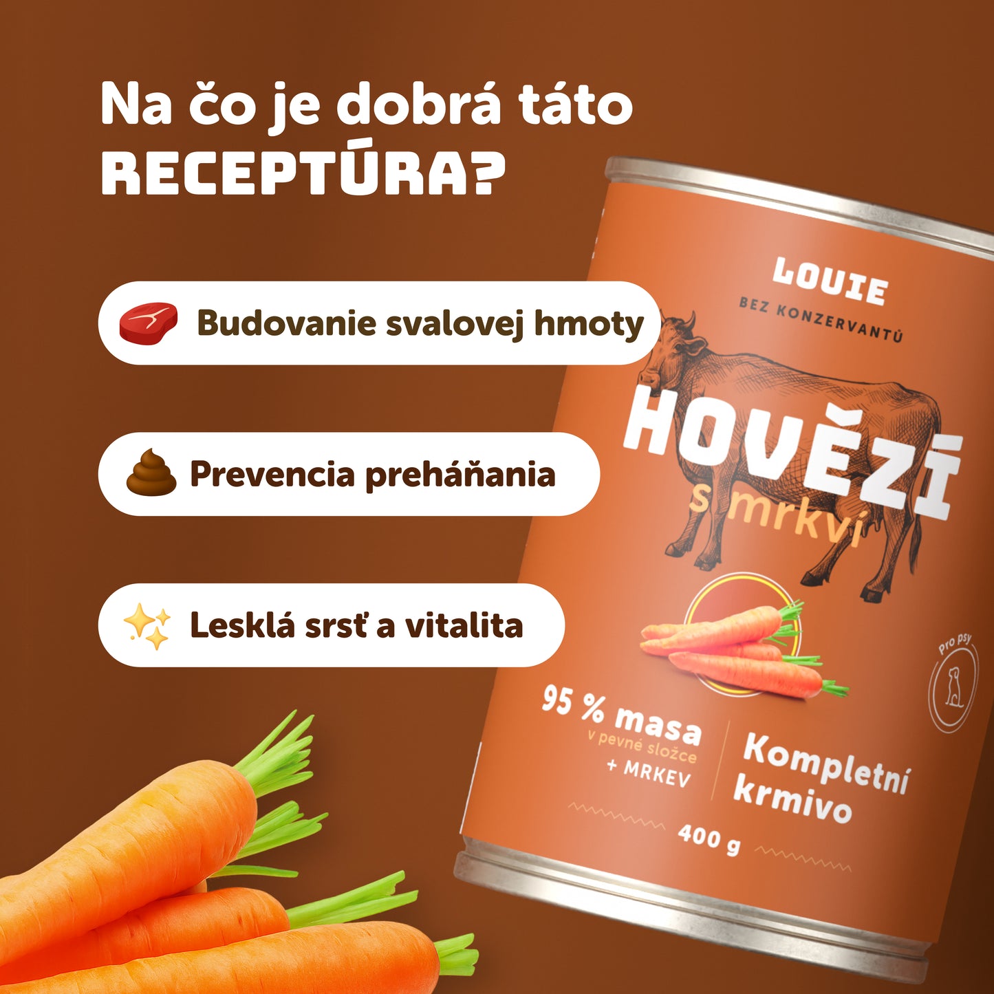 Balenie kapsičiek 12 ks - Hovädzie s mrkvou 300g