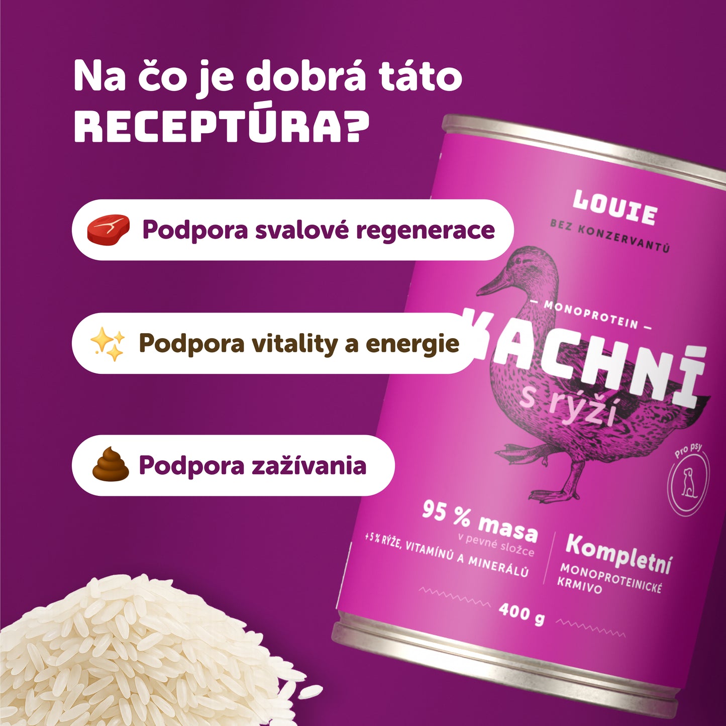 Kačacie s ryžou 800g