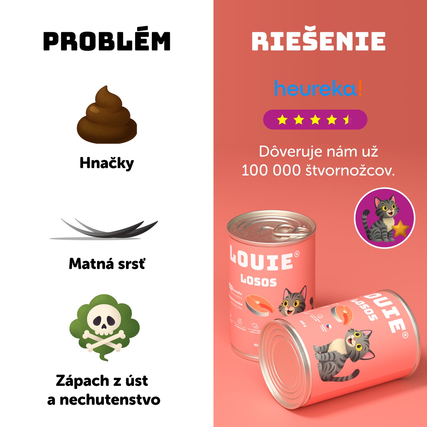 Výhodné balenie 8 ks - Lososová s prebiotikami 400g