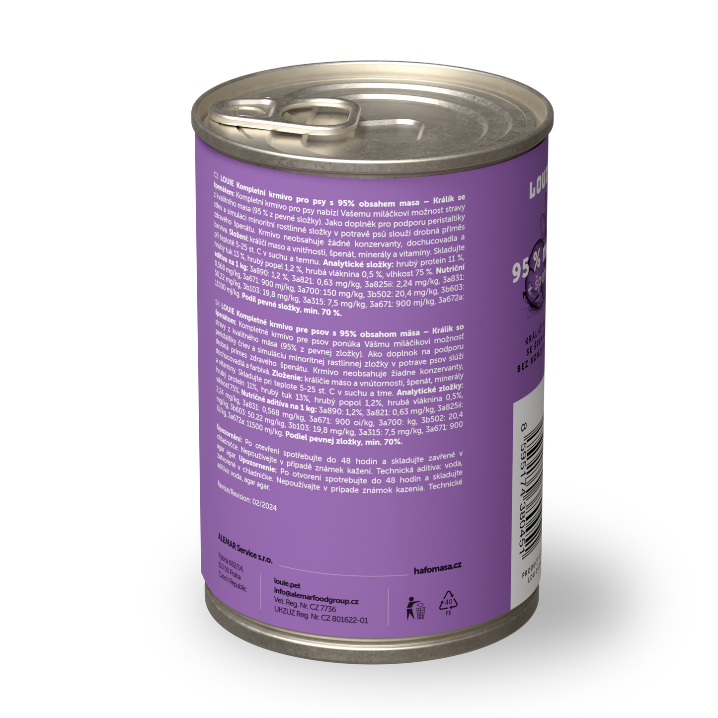 Králik s kuracím a so špenátom 400g