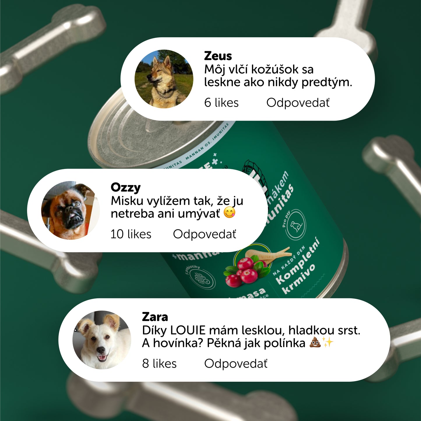 Výhodné balenie 16 ks - Morčacie s brusnicami, paštrnákom a probiotikami 400g