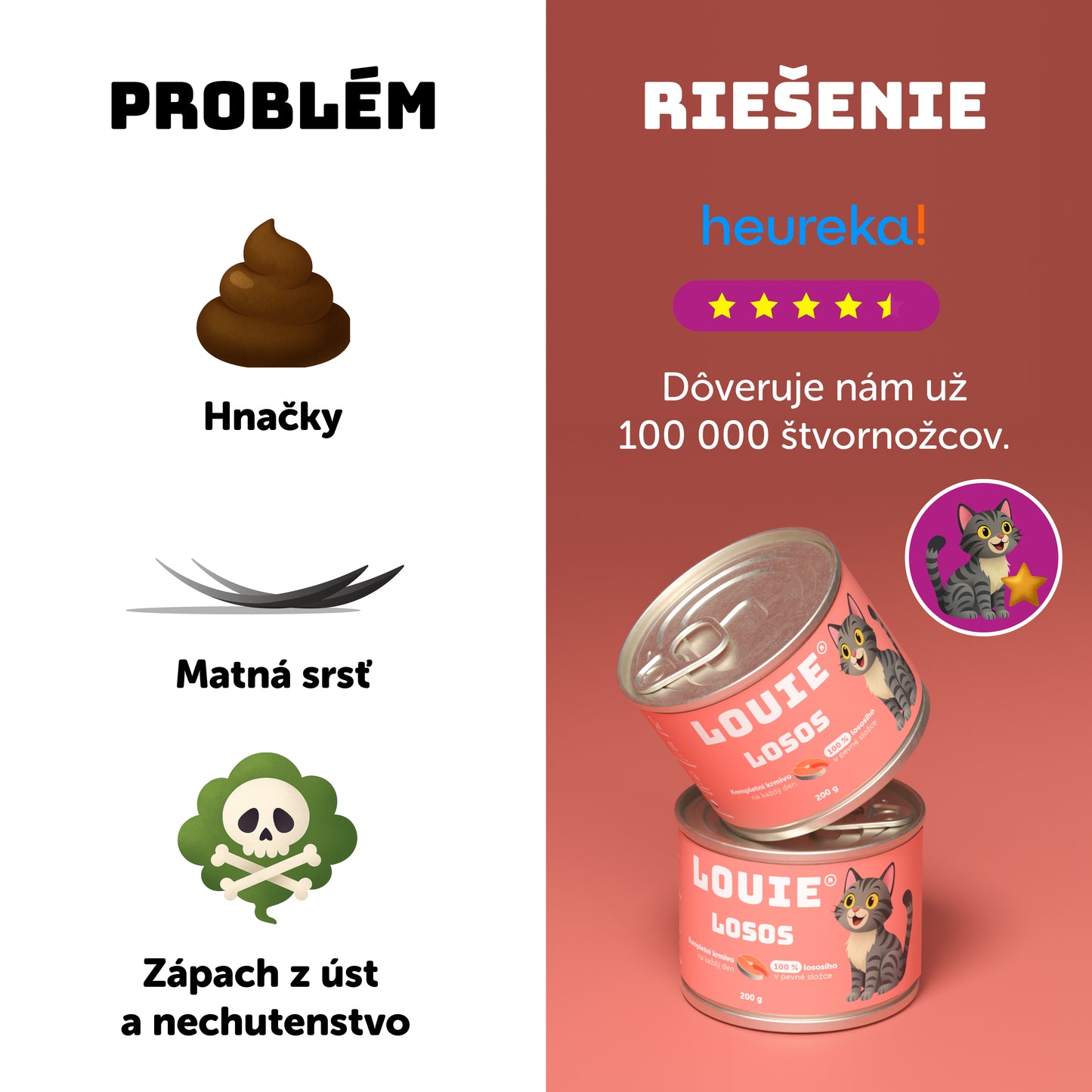 Výhodné balenie 8 ks - Lososová s prebiotikami 200g