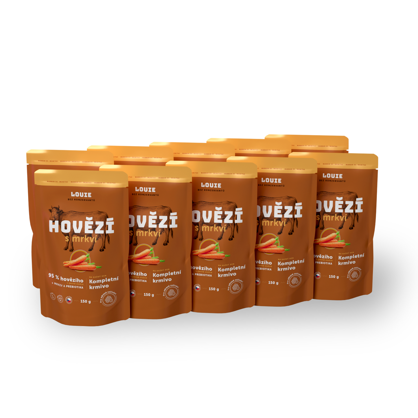 Balenie kapsičiek 10 ks - Hovädzie s mrkvou a prebiotikami 150g