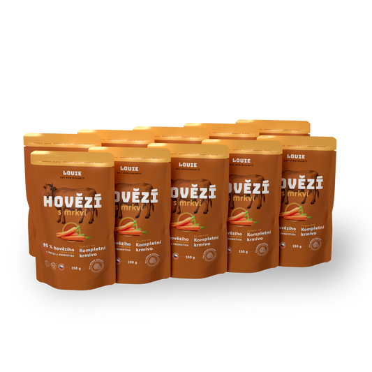 Balenie kapsičiek 10 ks - Hovädzie s mrkvou a prebiotikami 150g
