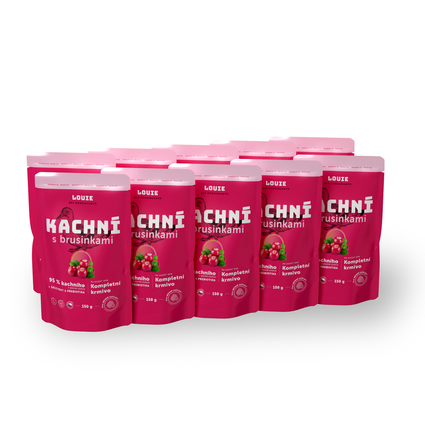 Balenie kapsičiek 10 ks - Kačacie s brusnicami a prebiotikami 150g