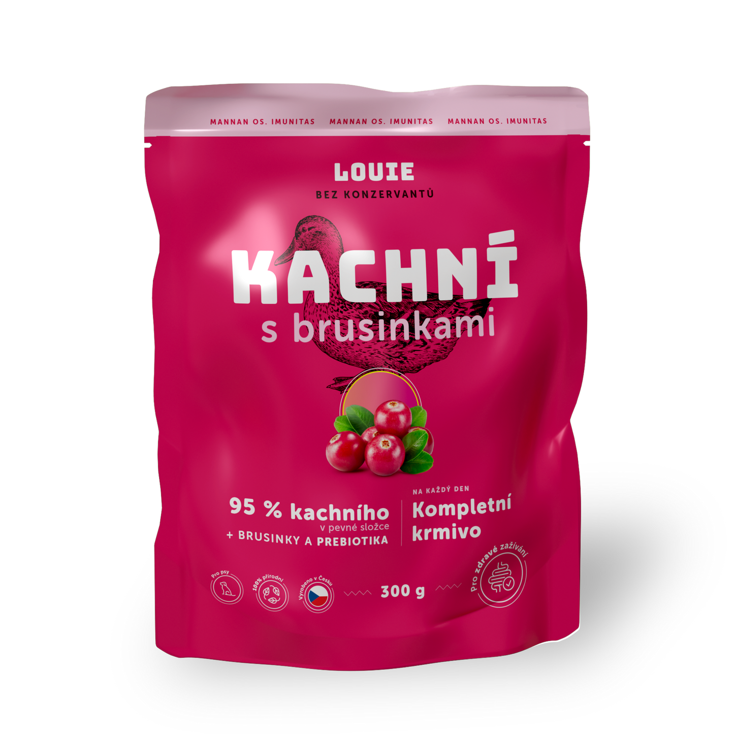 Kačacia kapsička s brusnicami a prebiotikami 300g