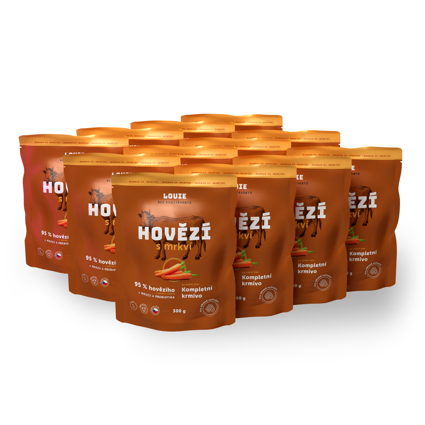 Balenie kapsičiek 12 ks - Hovädzie s mrkvou a prebiotikami 300g