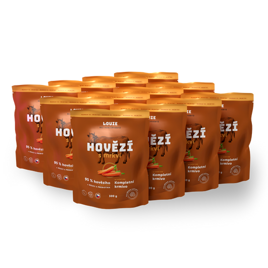 Balenie kapsičiek 12 ks - Hovädzie s mrkvou a prebiotikami 300g