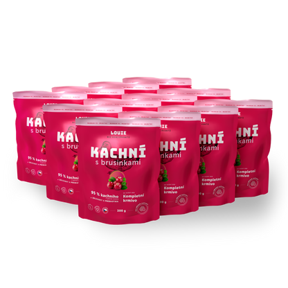 Balenie kapsičiek 12 ks - Kačacie s brusnicami a prebiotikami 300g