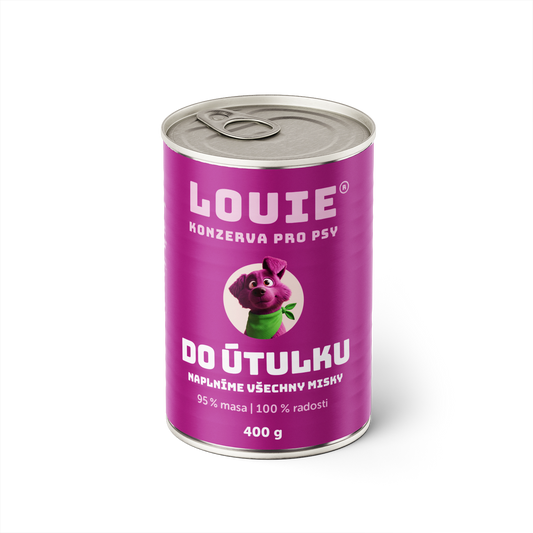 Psia konzerva do útulku 400g - LOUIE pomáhá útulkom
