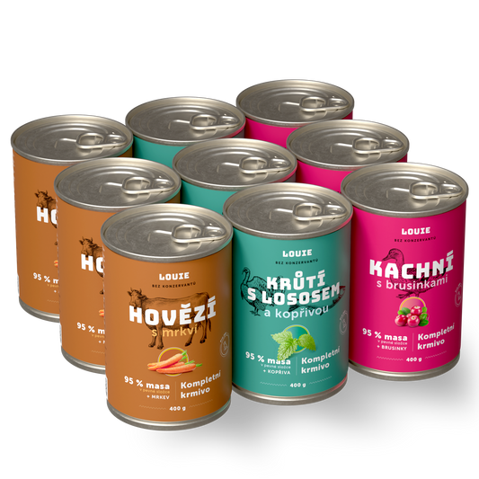 Ochutnávkový balíček bez kuracieho 400g - 9 ks