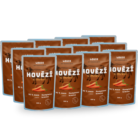 Balenie kapsičiek 12 ks - Hovädzie s mrkvou 300g