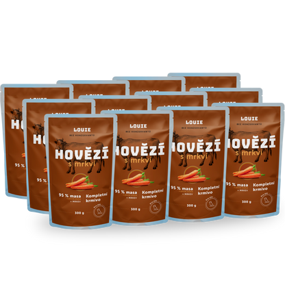 Balenie kapsičiek 12 ks - Hovädzie s mrkvou 300g