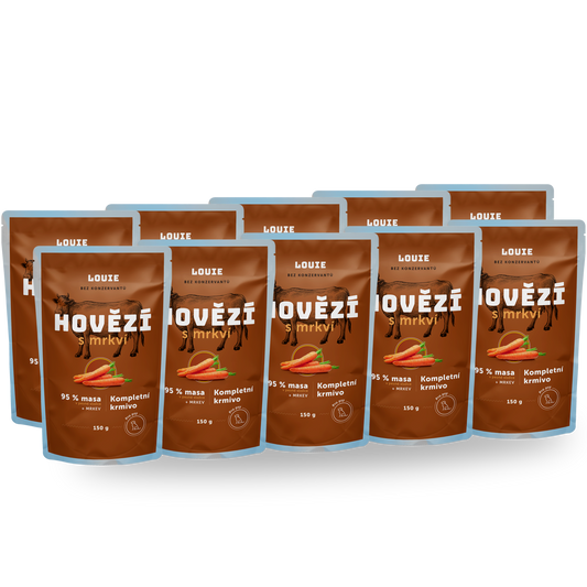 Balenie kapsičiek 10 ks - Hovädzie s mrkvou 150g