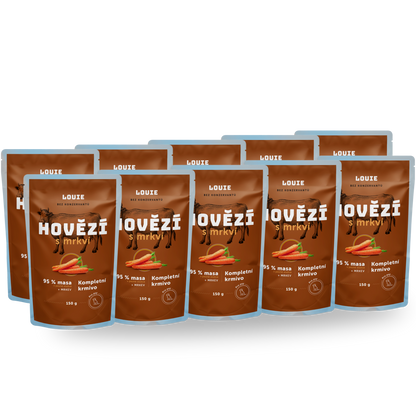 Balenie kapsičiek 10 ks - Hovädzie s mrkvou 150g