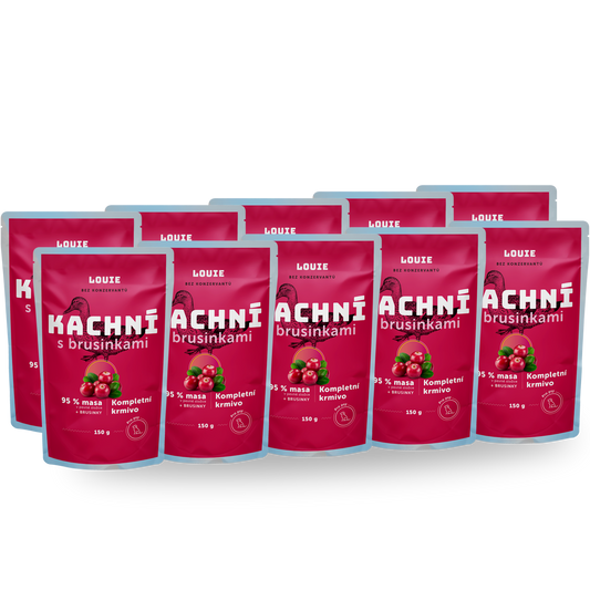 Balenie kapsičiek 10 ks - Kačacie s brusnicami 150g