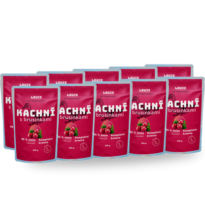 Balenie kapsičiek 10 ks - Kačacie s brusnicami 150g