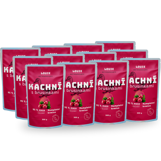 Balenie kapsičiek 12 ks - Kačacie s brusnicami 300g