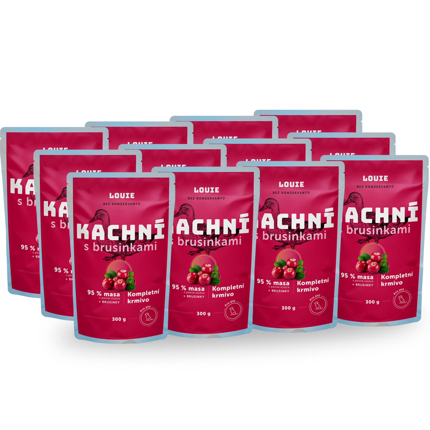 Balenie kapsičiek 12 ks - Kačacie s brusnicami 300g