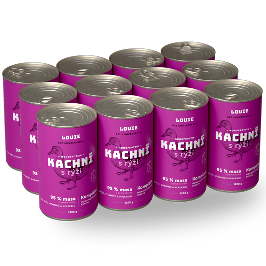 Výhodné balenie 12 ks - Kačacie s ryžou 1200g