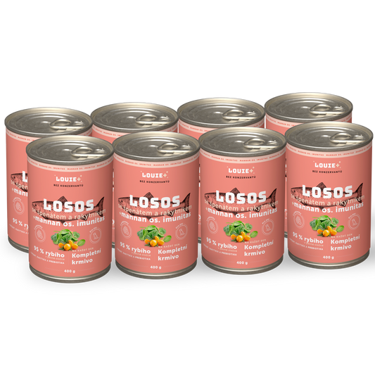 Losos s rakytníkom, špenátom a prebiotikami 400g - 8 ks