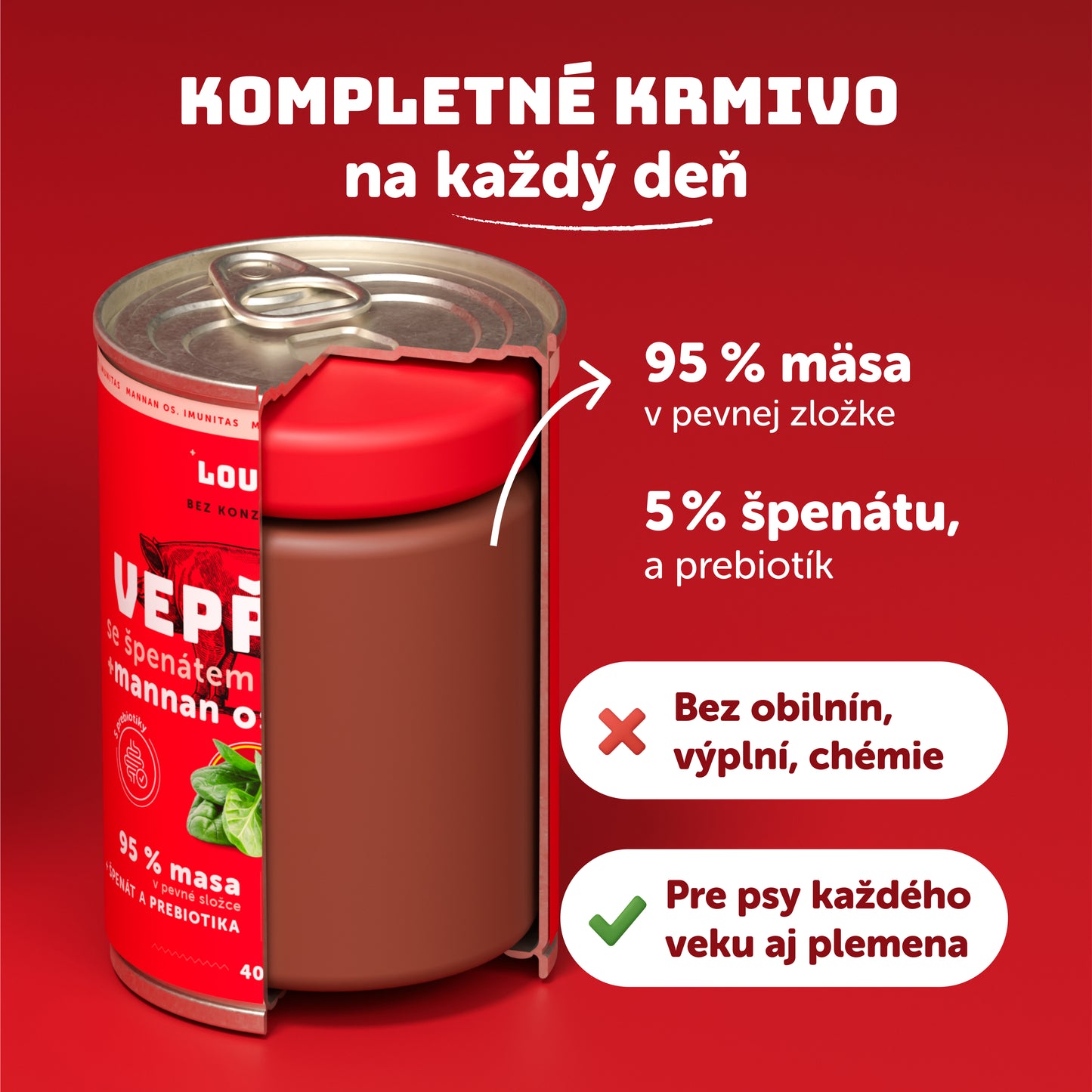 Bravčové so špenátom a prebiotikami 400 g