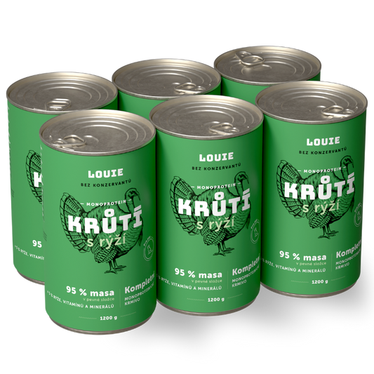 Výhodné balenie 6 ks - Morčacie s ryžou 1200g