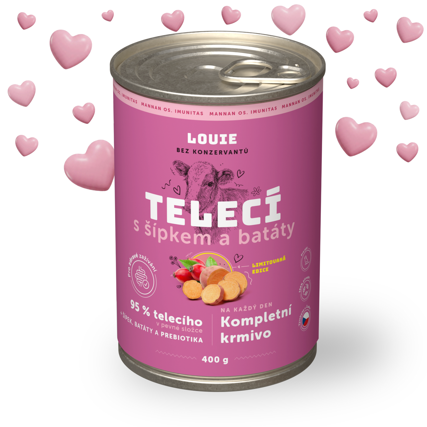 Teľacie so šípkom, batátom a prebiotikami 400g