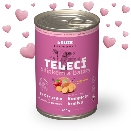 Teľacie so šípkom, batátom a prebiotikami 400g