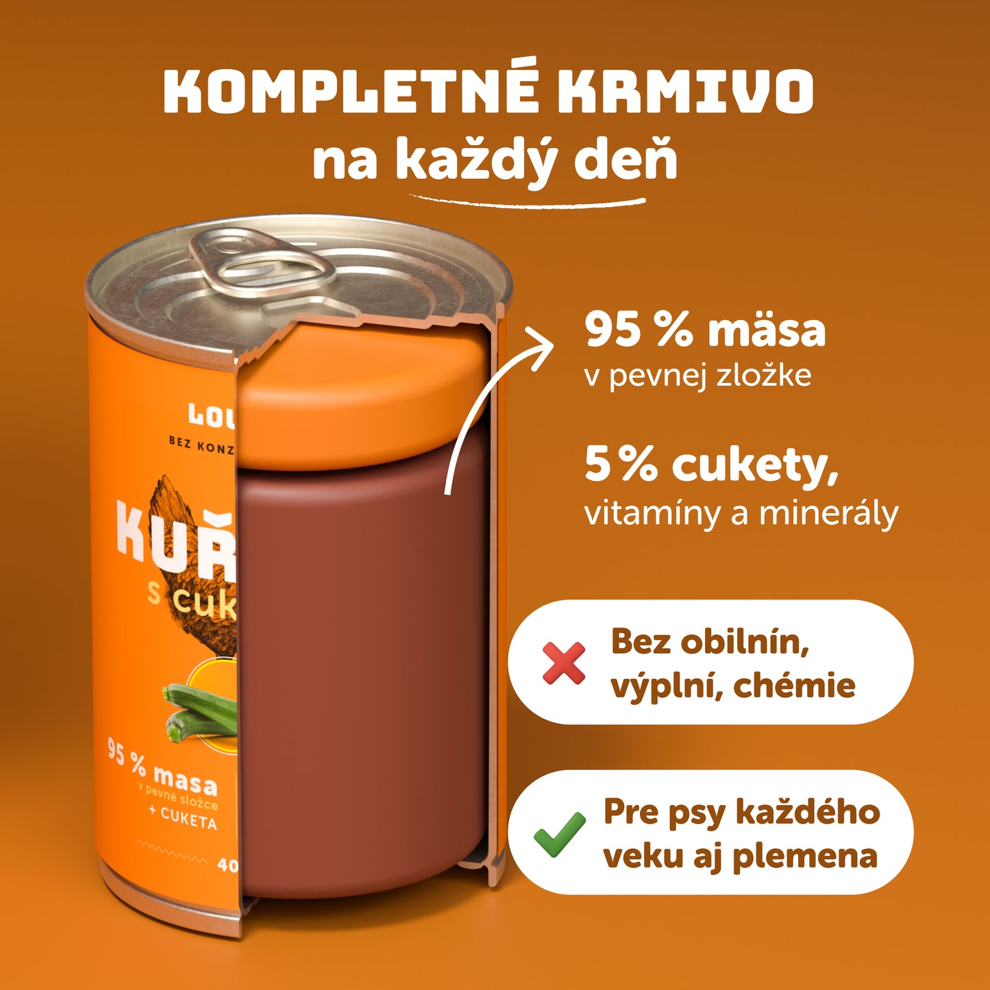 Kuracie s cuketou a prebiotikami 200g