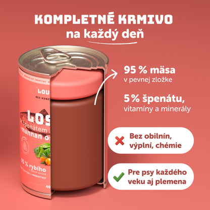 Losos s rakytníkom, špenátom a prebiotikami 800g