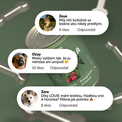 Výhodné balenie 8ks - Zverina s brusnicami a prebiotikami 400g