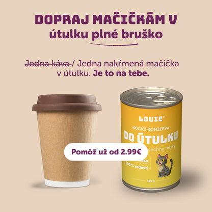 Mačací balíček do útulku 8ks, 400g - LOUIE pomáha útulkom