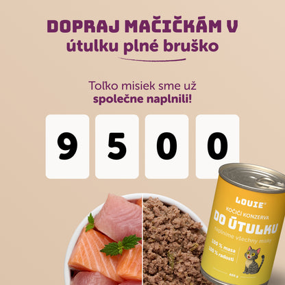 Mačací balíček do útulku 8ks, 400g - LOUIE pomáha útulkom