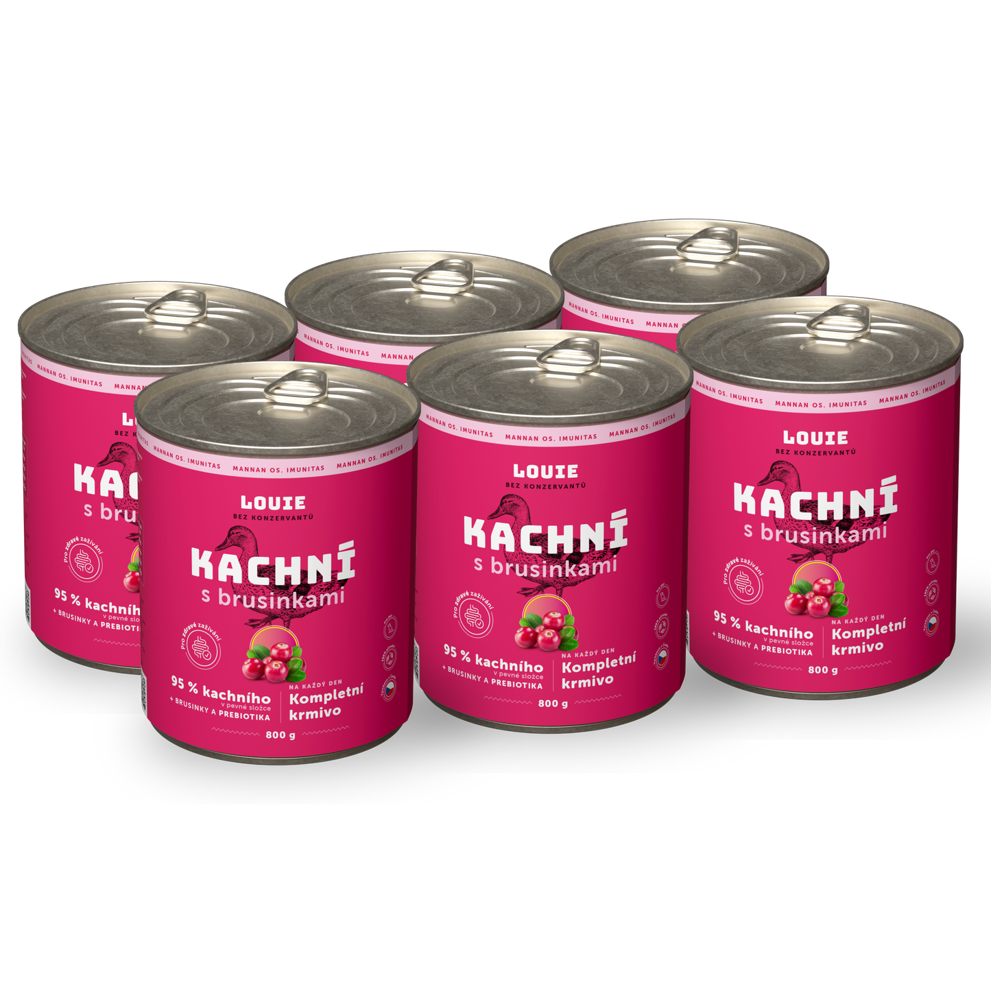 Výhodné balenie 6 ks - Kačacie s brusnicami 800g