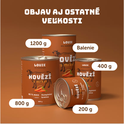 Výhodné balenie 16 ks - Hovädzie s mrkvou 400g