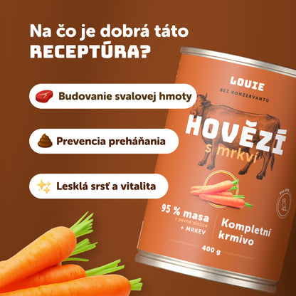 Výhodné balenie 16 ks - Hovädzie s mrkvou 400g