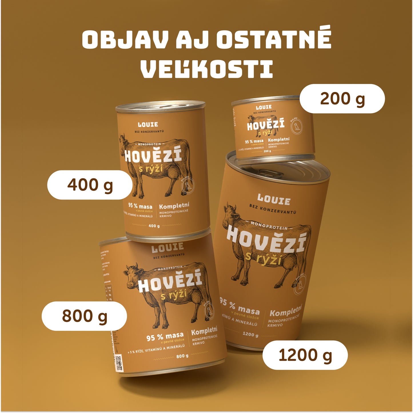 Výhodné balenie 6 ks - Hovädzie s ryžou 1200g