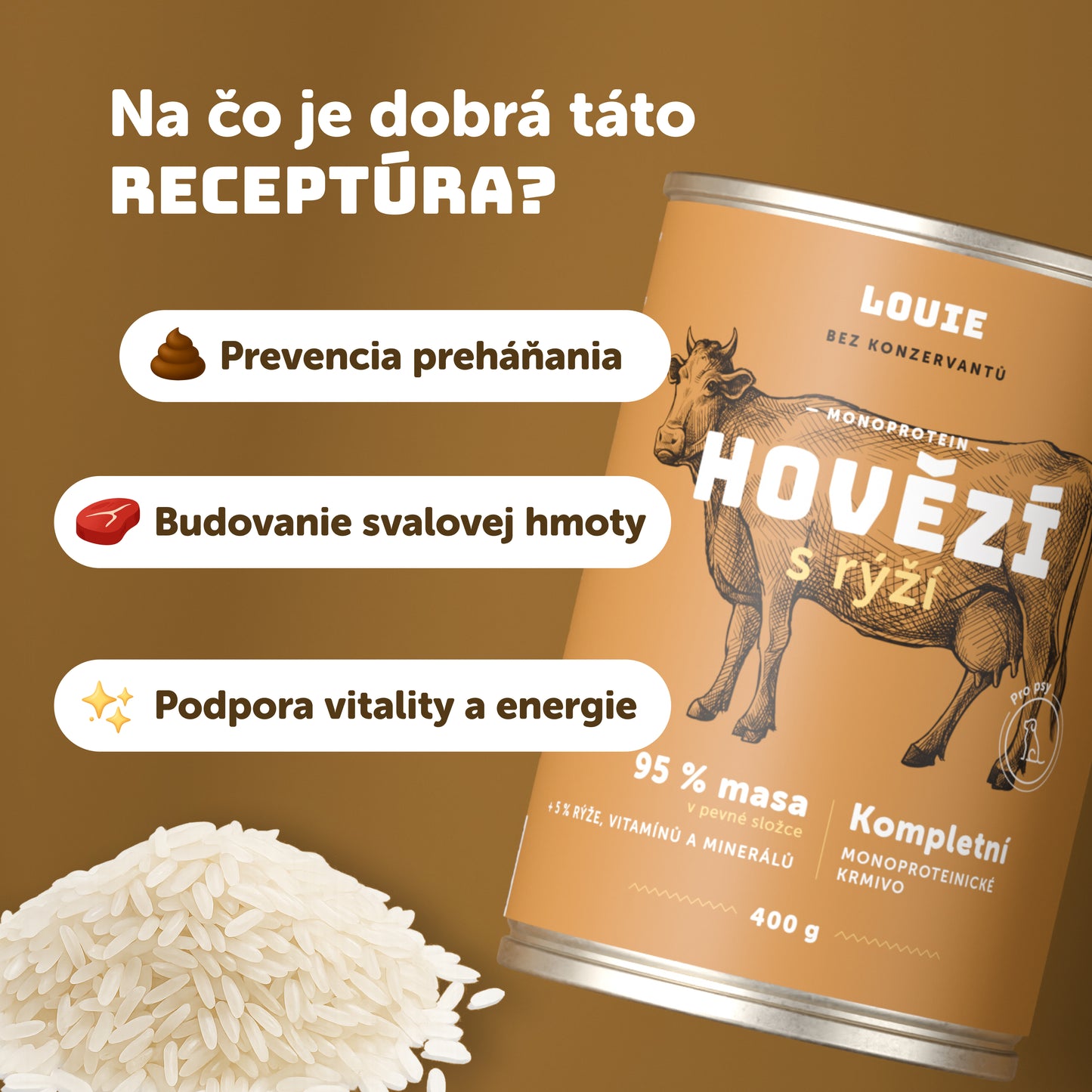 Výhodné balenie 6 ks - Hovädzie s ryžou 1200g