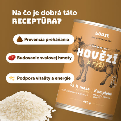 Výhodné balenie 6 ks - Hovädzie s ryžou 1200g