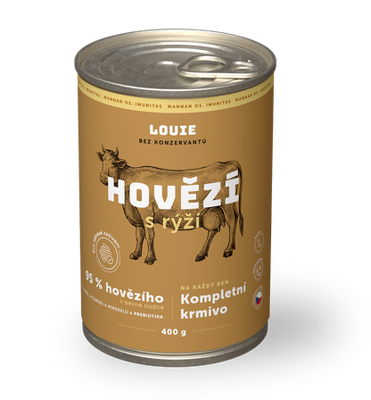 Hovädzie s ryžou a prebiotikami 400g